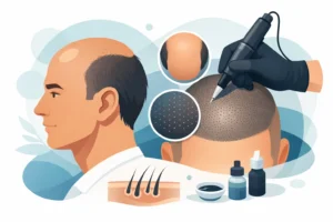 Tricopigmentación para calvicie androgenética