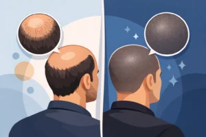 Micropigmentación capilar antes y después real
